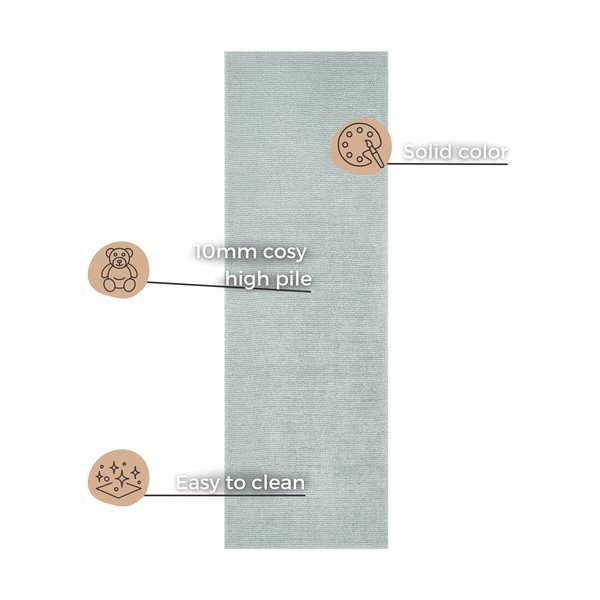 Svetlo moder tekač Mint Rugs Supersoft, 80 x 250 cm-image-4