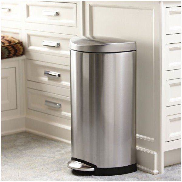 Srebrna košara za pedala simplehuman, 30 l-image-1