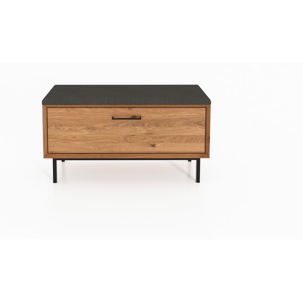 Omarica za čevlje iz masivnega hrasta s klopjo Abies – The Beds-image-2