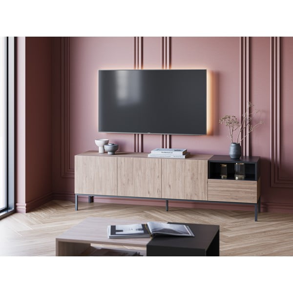 TV omarica v naravni barvi 180x55 cm Cailin – Marckeric-image-1