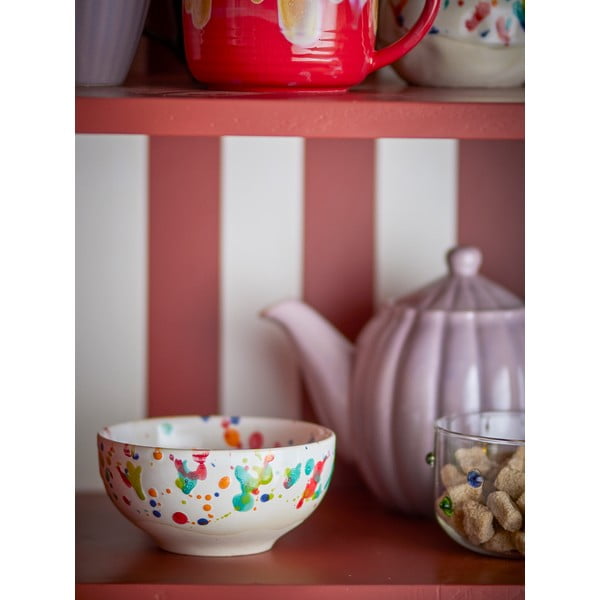 Kremno bele skledice v kompletu 4 ks iz kamenine 300 ml Freckles – Bloomingville-image-1