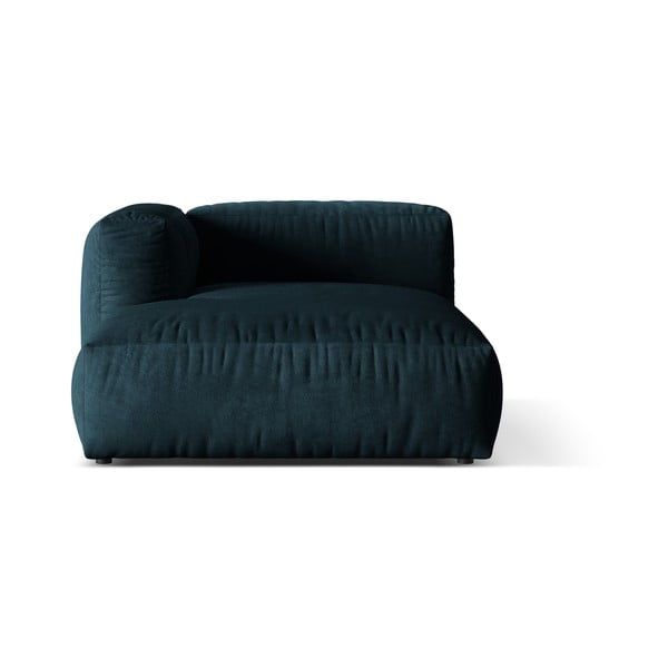 Temno moder žameten modul za sedežno garnituro (levi kot) Martina – Micadoni 