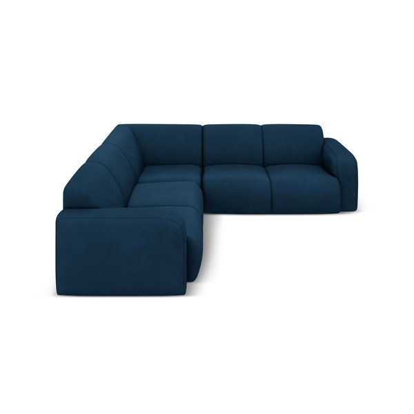 Temno modra kotna sedežna garnitura (s kotom po izbiri/v obliki črke L) Molino – Micadoni Home