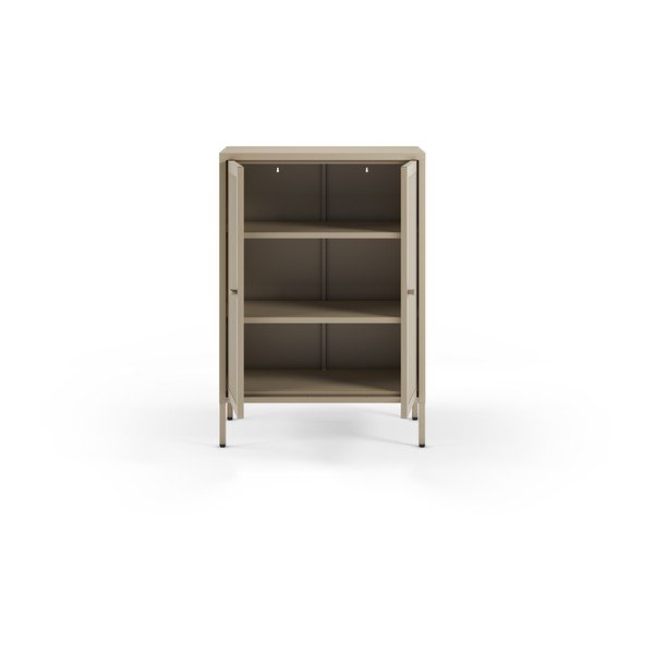 Kremno bela kovinska omarica 70x100x40 cm Fayna – Marckeric-image-2