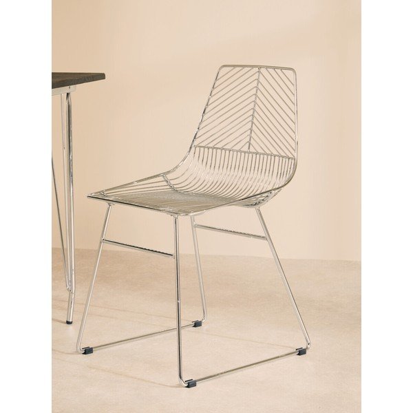 Kovinski jedilni stol v srebrni barvi District – Premier Housewares-image-1