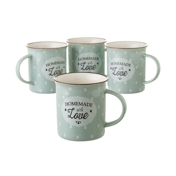 Zeleno-siv lonček iz kostnega porcelana Unimasa Homemade, 320 ml-image-1