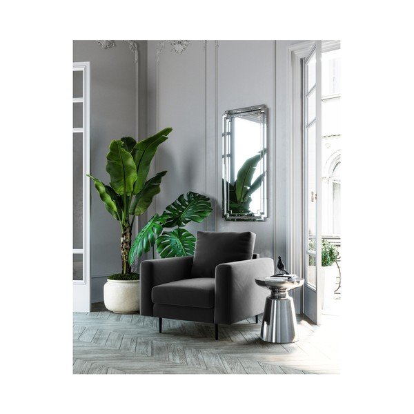 Temno siv fotelj Devichy Levie Glam-image-3