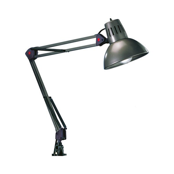 Namizna svetilka z upogljivo konstrukcijo/s sponko v srebrni barvi (višina 73,5 cm) Tajo – Trio-image-3