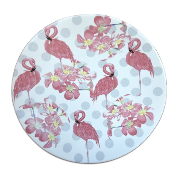 Keramični krožnik Flamingi, ⌀ 25 cm