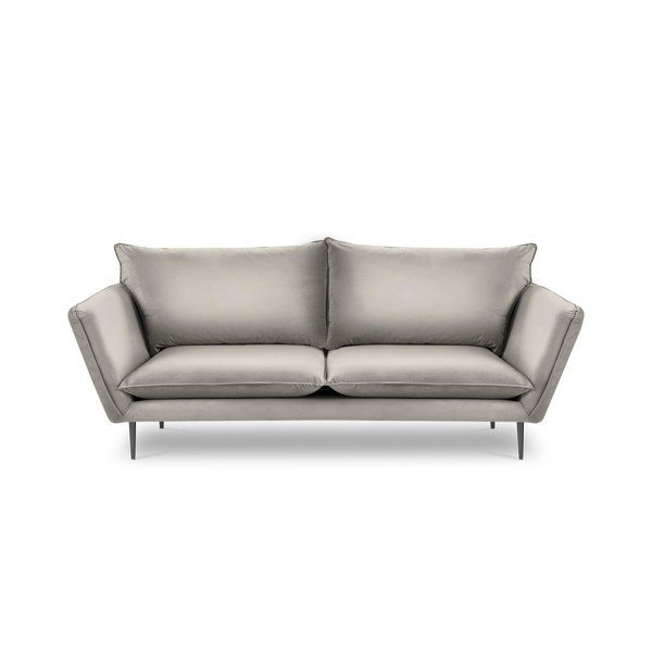 Bež žametni kavč Mazzini Sofas Acacia, dolžina 225 cm