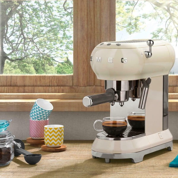 Kremno bel aparat za espresso SMEG-image-1