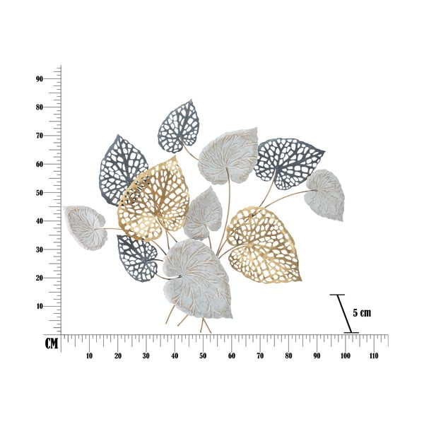 Kovinska viseča dekoracija z vzorcem listov  Mauro Ferretti Ory -B-, 100 x 80 cm-image-2