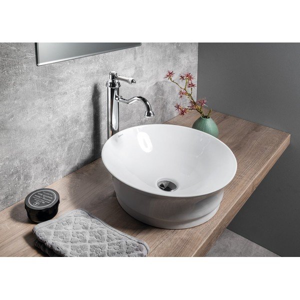 Stoječa armatura za umivalnik v sijajno srebrni barvi Vienna – Sapho-image-1