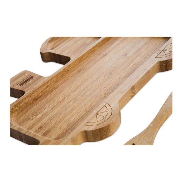 Komplet otroškega krožnika v obliki vlaka in jedilnega pribora iz bambusa Bambum-image-2