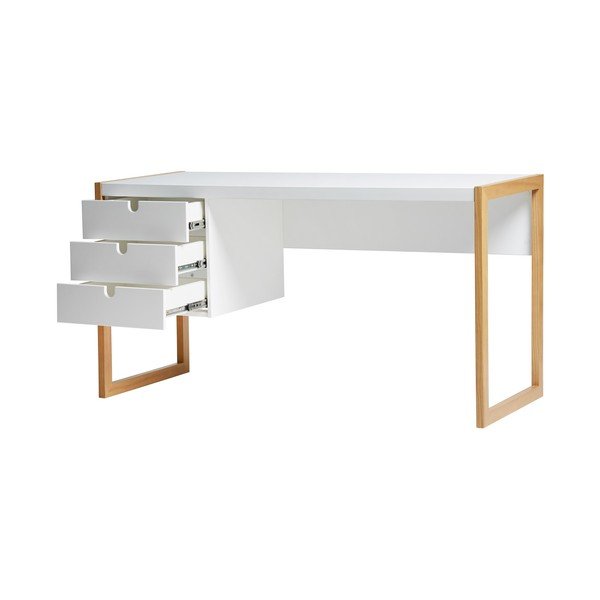 Bela delovna miza Marckeric Square, 140 x 75 cm-image-1