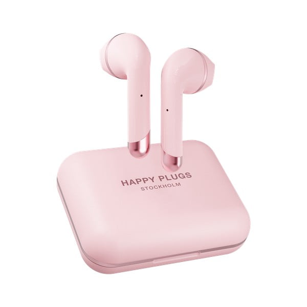 Rožnate brezžične slušalke Happy Plugs Air 1 Plus