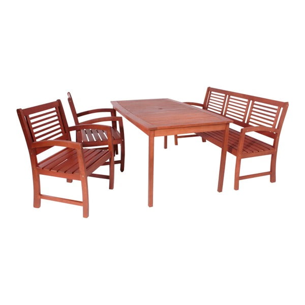 Vrtna miza iz masivnega evkaliptusa 90x150 cm Madison – Garden Pleasure-image-2