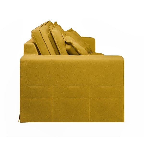 Rumena sedežna garnitura 196 cm Nora – Ropez-image-4