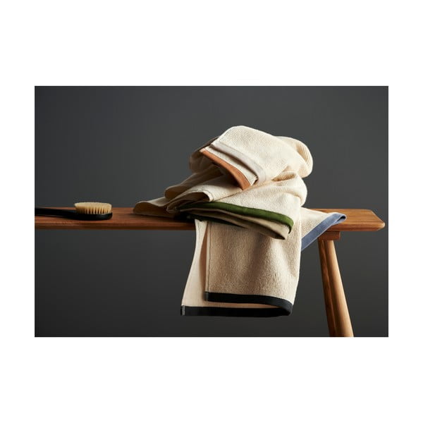 Rjavo-bež bombažna brisača 70x140 cm Contrast - Södahl-image-2