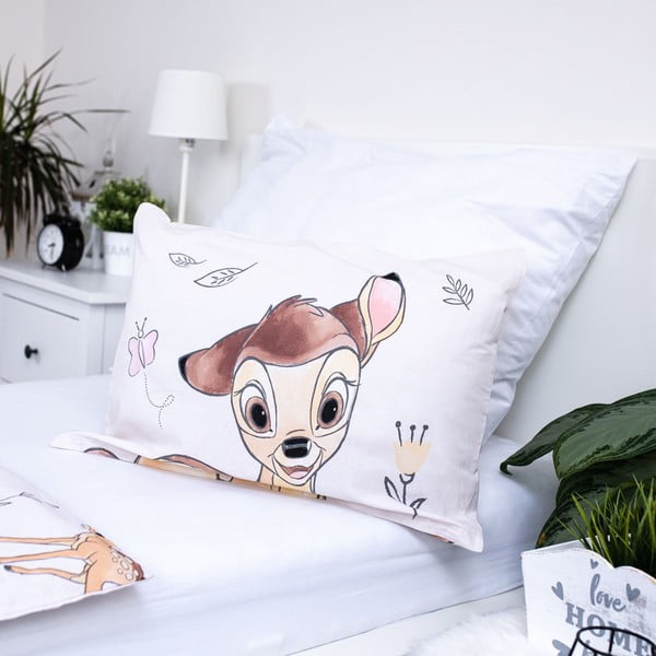 Bombažna otroška posteljnina za otroško posteljico 100x135 cm  Bambi "Beige" – Jerry Fabrics-image-3