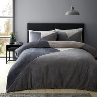 Siva enojna posteljnina iz flisa 135x200 cm Cosy Larsson Geo – Catherine Lansfield