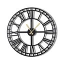 Črna stenska ura Grčija, ø 50 cm