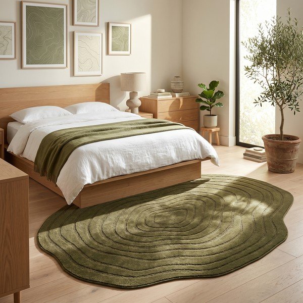 Temno zelena preproga 160x230 cm Pebble – ESTE-image-3