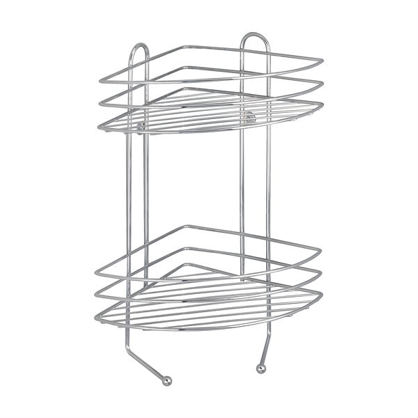 Dvonadstropna kromirana kotna stenska polica Wenko Exclusive-image-3