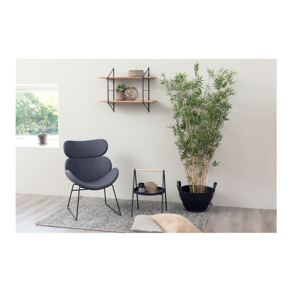 Temno siv fotelj s črnimi nogami Actona Cazar-image-2