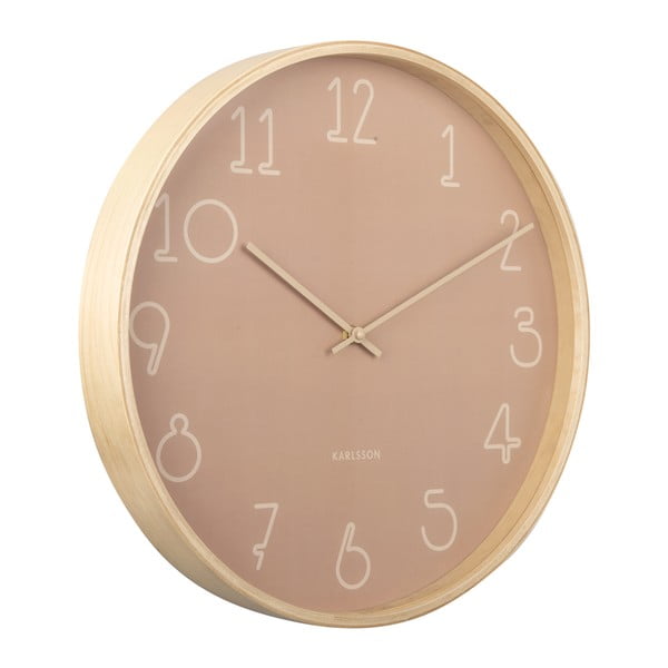 Roza stenska ura Karlsson Sencillo, ø 40 cm-image-2