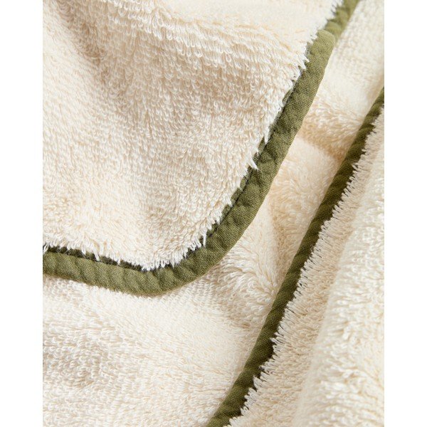 Bela/zelena frotirna bombažna brisača 30x50 cm Sedora – Kave Home-image-4