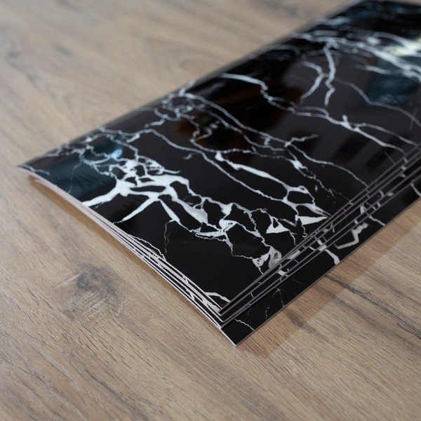 Stenske samolepilne panelne plošče v kompletu 6 ks 60x30 cm Nero Marquina – SP TREND-image-1