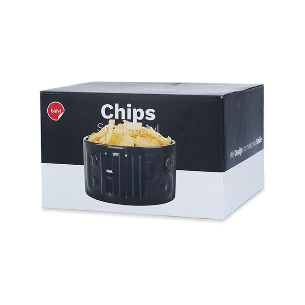 Črna keramična skledica za serviranje 1 l Chips – Balvi-image-4
