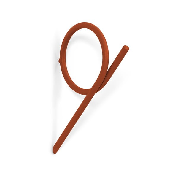 Jeklen stenski obešalnik v barvi terakote Tuba S – Spinder Design