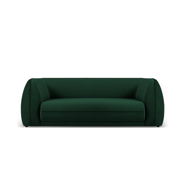 Zelena žametna sedežna garnitura 225 cm Lando – Micadoni Home