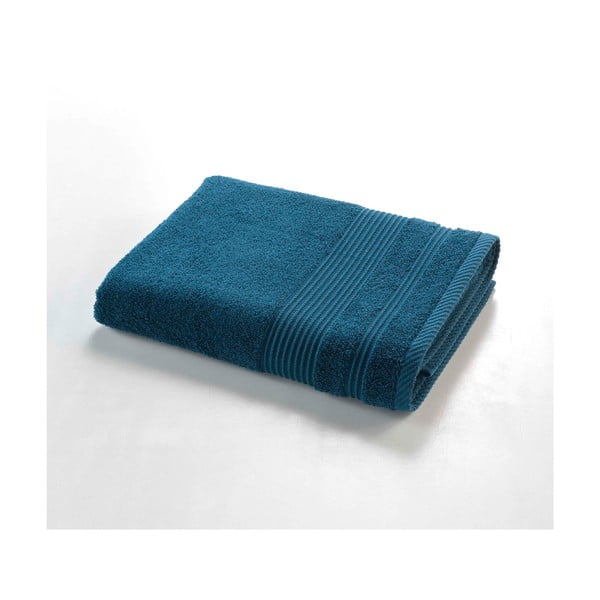 Temno modra bombažna brisača iz frotirja 70x130 cm Tendresse – douceur d'intérieur