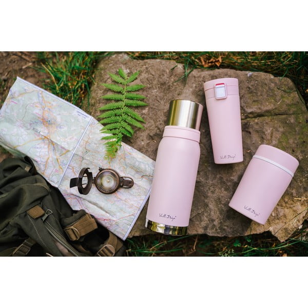 Rožnata potovalna termo skodelica Vialli Design Fuori, 400 ml-image-1