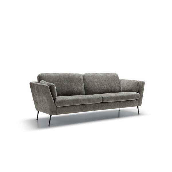 Siva žametna sedežna garnitura 220 cm Mynta – Sits-image-2