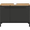 Temno siva omarica za pod umivalnik v hrastovem dekorju 80x59 cm Yonkers - Germania