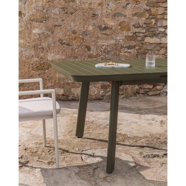 Kovinska vrtna miza 100x220 cm Izola – Kave Home-image-3