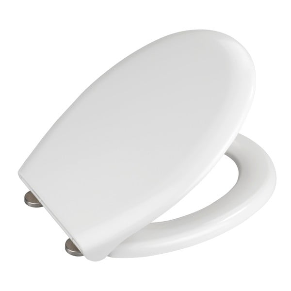 Bela WC deska z enostavnim zapiranjem Wenko Rieti, 44,5 x 37 cm-image-1