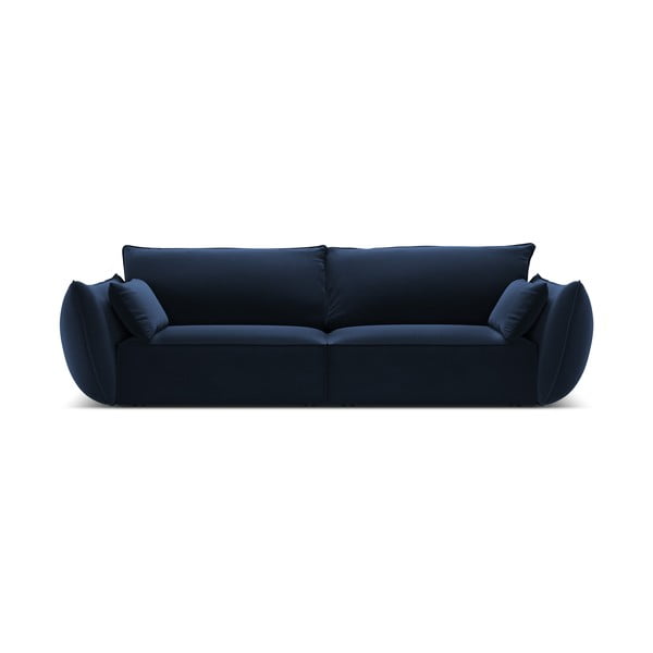 Temno modra žametna sedežna garnitura 208 cm Vanda – Mazzini Sofas