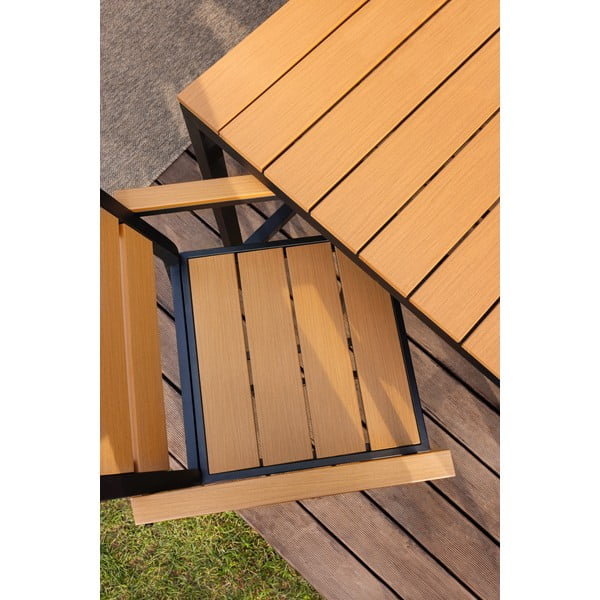 Vrtna jedilna garnitura v naravni barvi za 4 osebe Nova – Bonami Selection-image-3