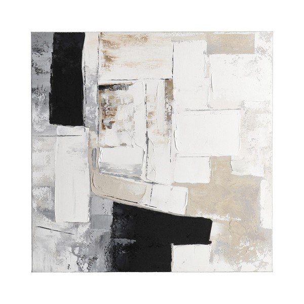 Tiskana/z ročno naslikanimi elementi slika na platnu 80x80 cm Crown – Bizzotto