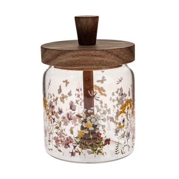 Steklena posoda za shranjevanje za med Flowers – Dakls
