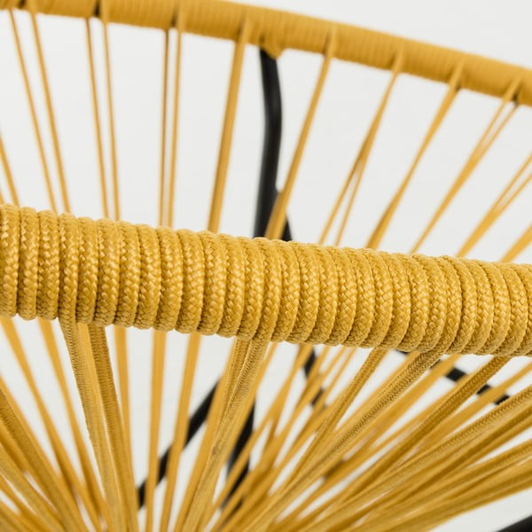 Gorčično rumen vrtni fotelj z jekleno konstrukcijo Kave Home Samantha-image-4