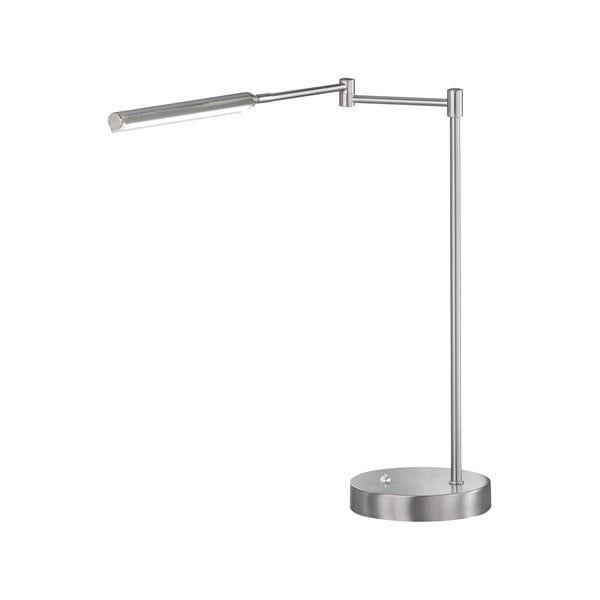 LED namizna svetilka v srebrni barvi s kovinskim senčilom (višina 49 cm) Nami – Fischer & Honsel