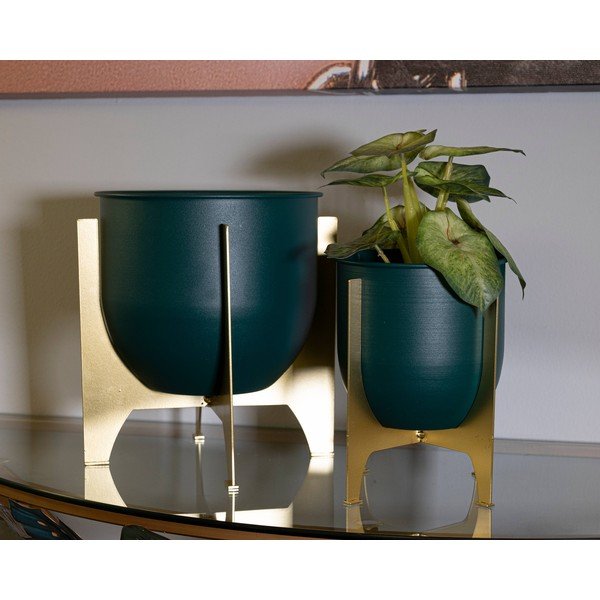 Kovinski okrasni cvetlični lonci v kompletu 2 ks ø 24 cm Grent Shet – Mauro Ferretti-image-1