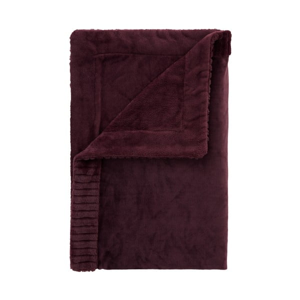 Temno vijolična odeja iz mikropliša 150x200 cm Velvet and Faux Fur – Catherine Lansfield