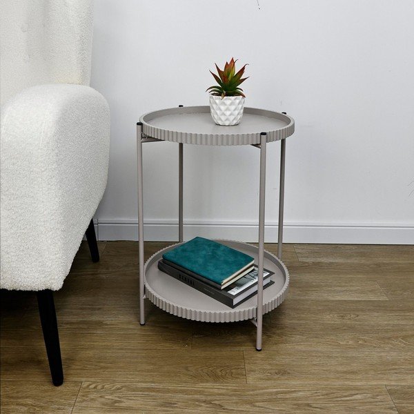 Kovinska okrogla stranska mizica ø 42 cm Herdys – Yes Everyday-image-1